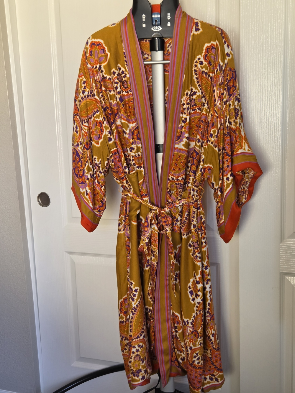 Boho Kimono/Robe/Caftan in Mustard, Orange, Purple, Lavender And Cream